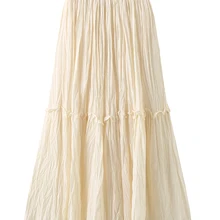 Женская шикарная шифоновая юбка трапециевидной формы с высокой талией, Длинная летняя юбка