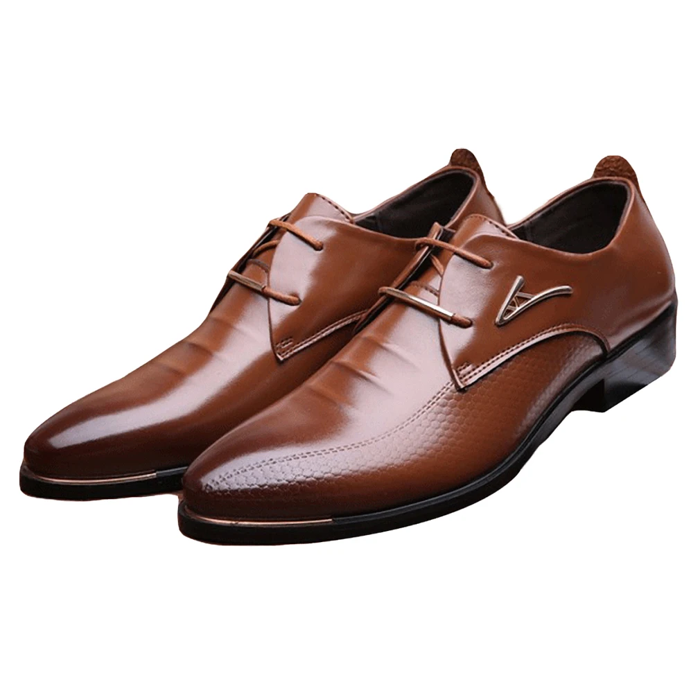 2019 Business Formal Shoes Brand Classic Man Pointed Toe Dress Shoes