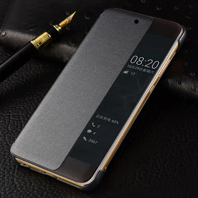 Flip Cover Leather Phone Case For Huawei P30 P40 Pro P20 Mate 20 Lite X 10 P10 Plus Mate20 P50 P 30 40 P30pro P20pro Mate20pro Dark grey