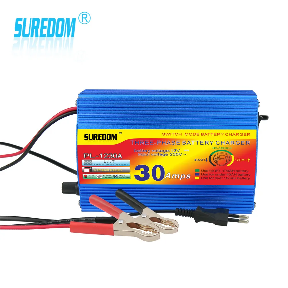 

Free Shipping 30a 12v Full Automatic Electric Car Battery Charger Car Battery Intelligent Fast Power Charging