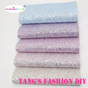 

15pcs--20x22cm baby color CHUNKY GLITTER LEATHER/Synthetic leather can choose color