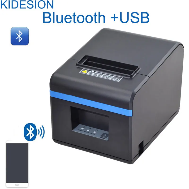 Comprar Nuevo llegado 80mm cortador automático recibo impresora de puerto USB o puerto Ethernet o interfaz Bluetooth para tienda de té de leche