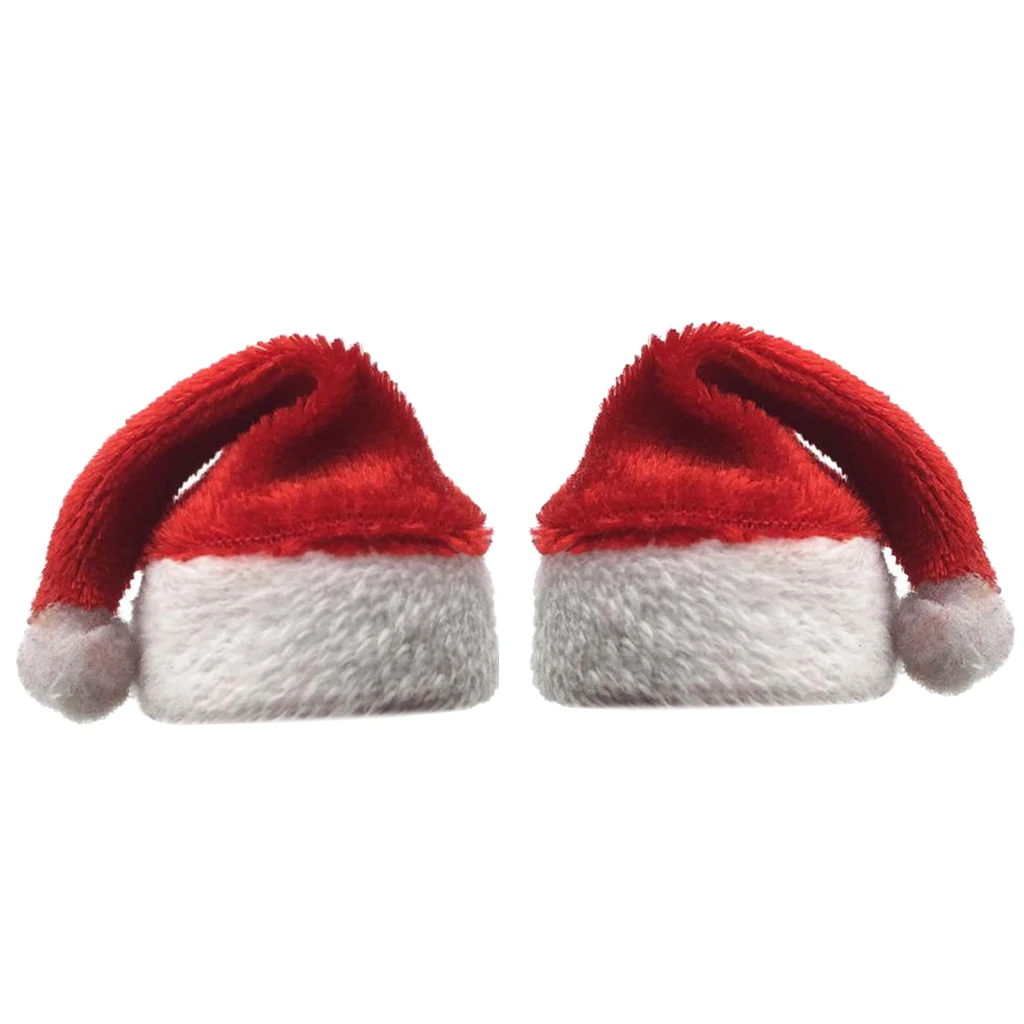 2pcs 1/6 Christmas Hat Santa Cap for 12'' Phicen/Kumik/CY Girls Male/Female Body