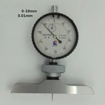 

0-10MM-12.7MM-25.4MM 0.01MM depth gauge dial indicator with holder indicator gauge