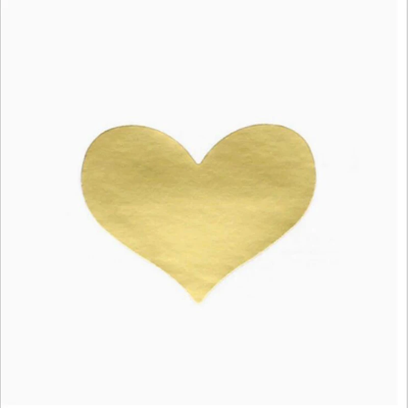

240 pcs 3.5x2.5cm hand made DIY golden love stickers for garment clothes/shoes/bags/box packing/party decorative