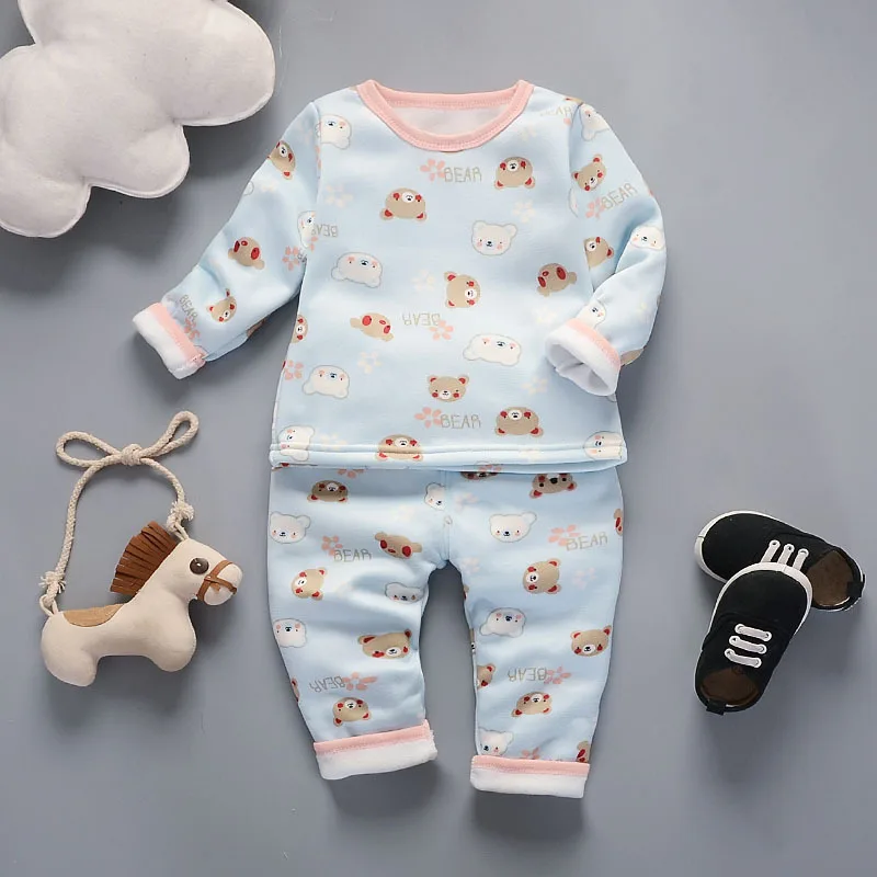 

kids clothes sets boys cute Cartoon pijamas children cotton Casual winter Family sleepwear children's pajamas baby clothes