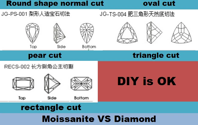 CHEESTAR GEMS Loose moissanites stone gh color 6*6mm square  French cut near white Moissanites gemstone moissanites diamonds