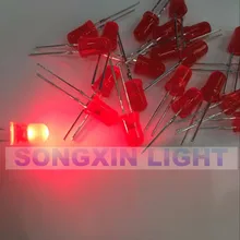 100 шт. 5 мм светодиодный электронный диод Красный рассеянный светильник 5 мм светодиодный светильник DIP электронные компоненты