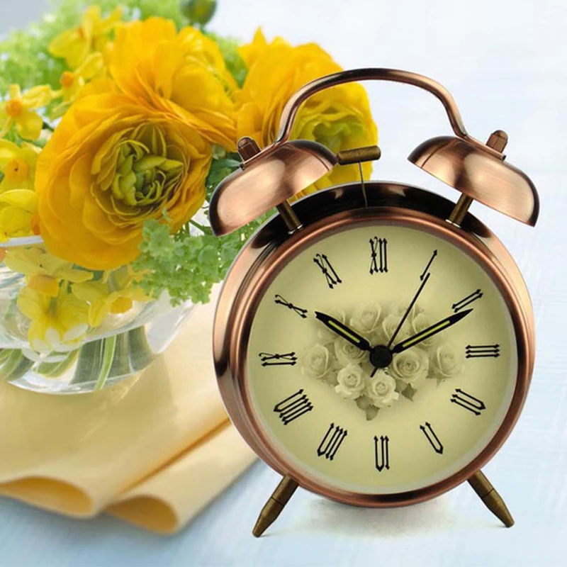 2019 New Metal Table Alarm Clock Luxury Design Quartz Despertador Reloj