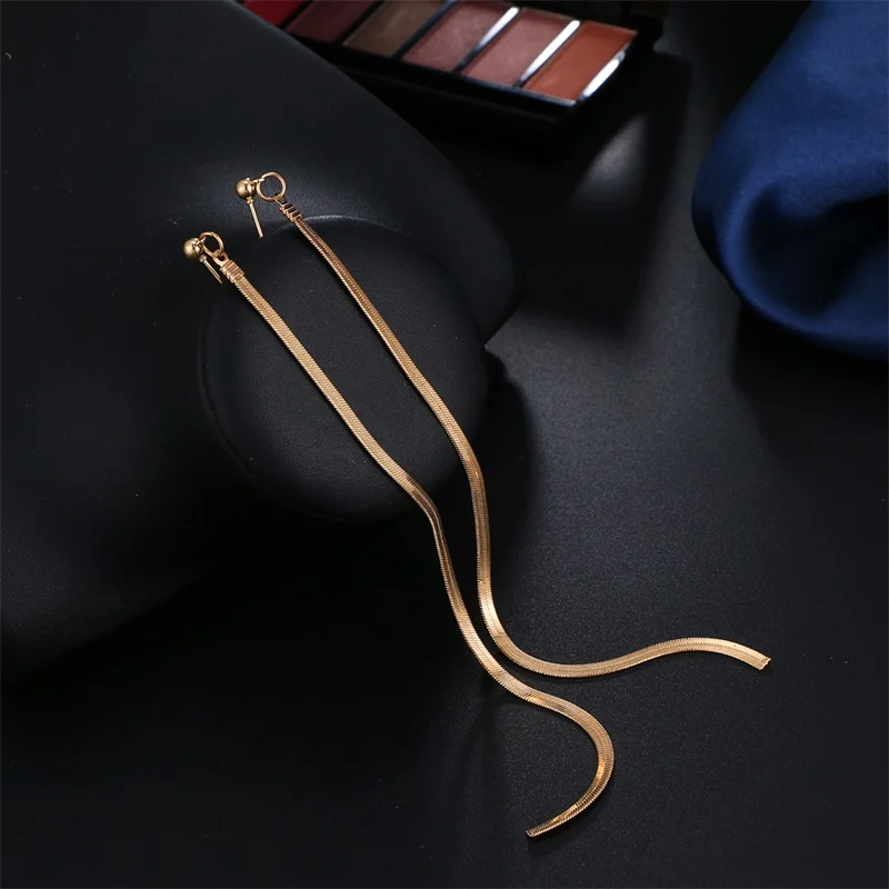 Модные серьги подвески FNIO для женщин длинные висячие с металлической кисточкой