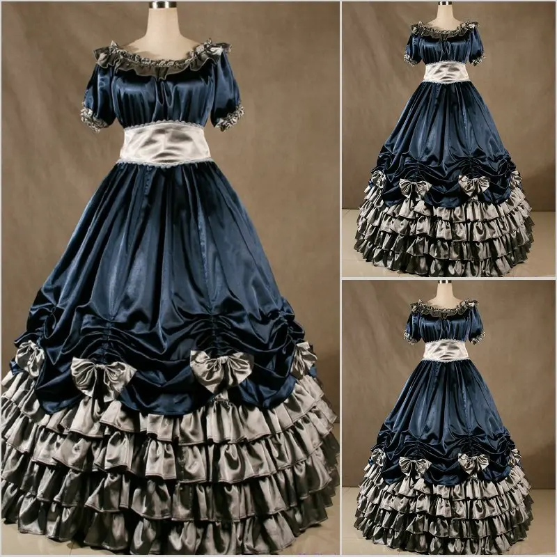 Летнее готическое платье в стиле Лолиты, готическое викторианское платье вампира, Платье стимпанк, средневековый костюм на Хэллоуин, женское платье для выпускного вечера