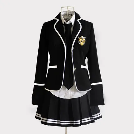 Высокое качество, 5 шт., британская японская женская школьная форма для школьниц, школьная форма с длинными рукавами, одежда для выступлений - Цвет: 12