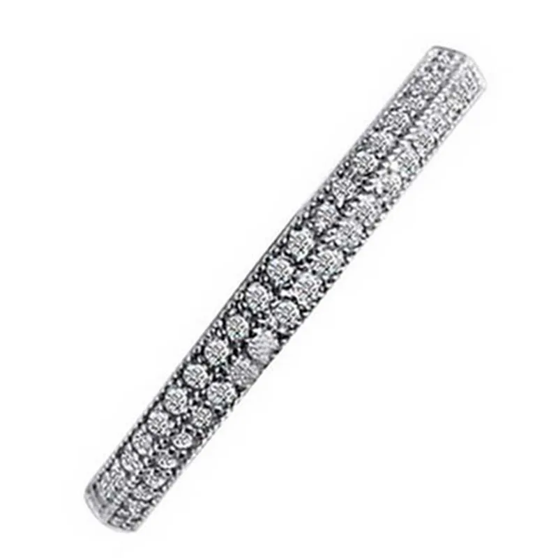 Solid Real 925 Sterling Silver Wedding eternity band Ring For women finger jewelry personalized R779A