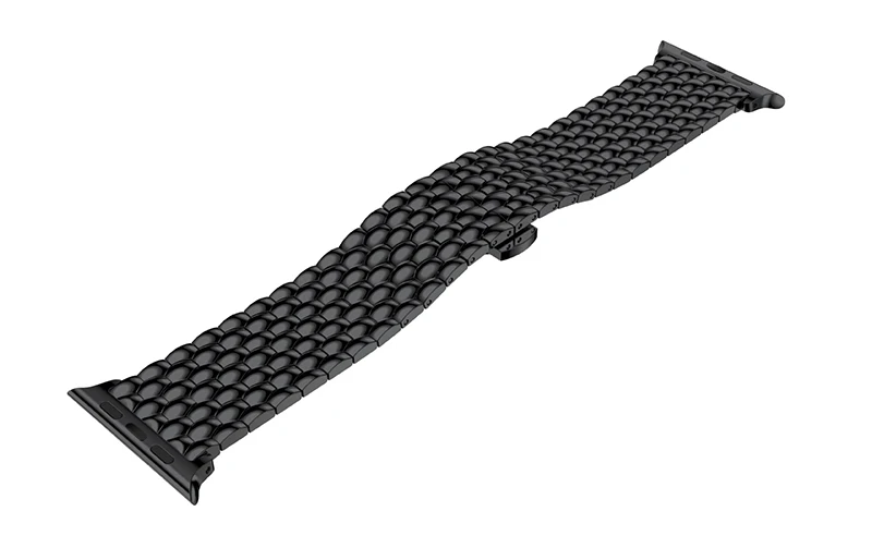 Luxuty Metal Watch band for apple smart watch strap Stainless Steel design Men's watch strap bracelet (8)