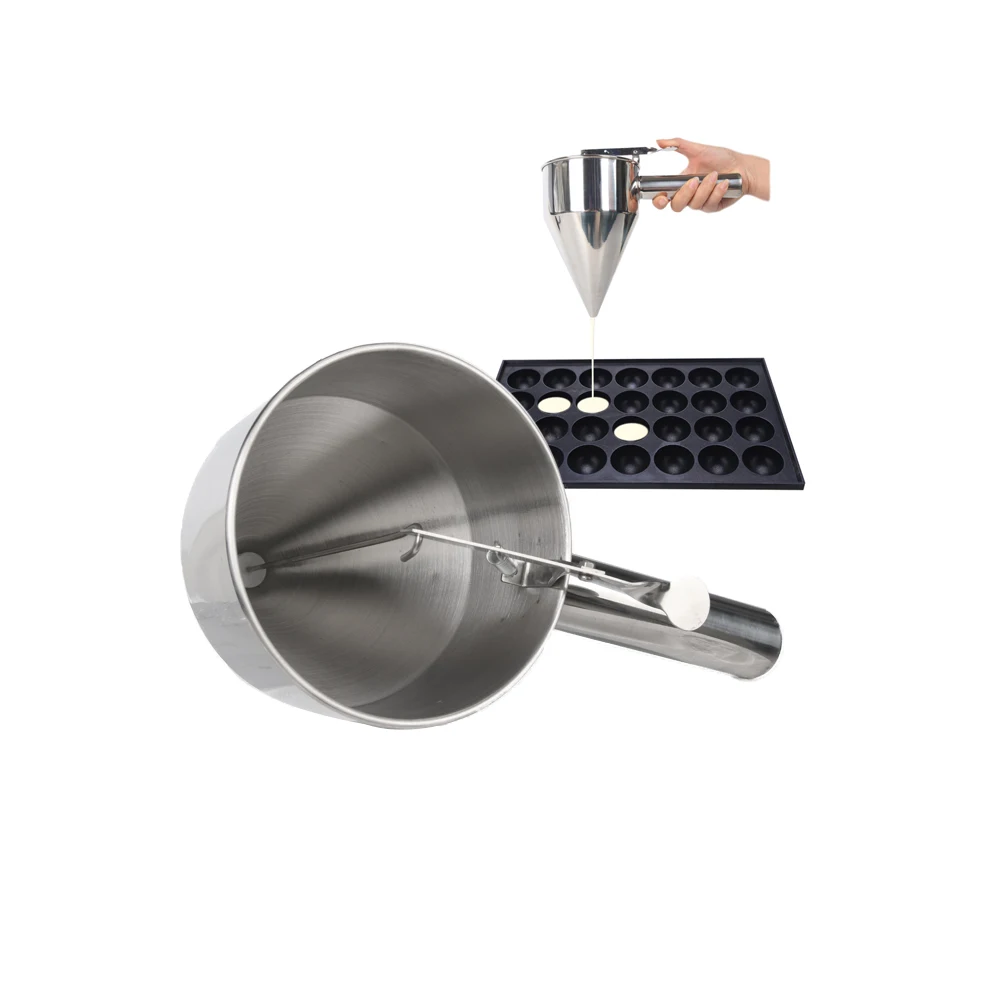  ITOP Stainless Steel Small Octopus Balls Making Funnel Cupcakes Baking Dispenser with Rack Kitchen  - 32846193211