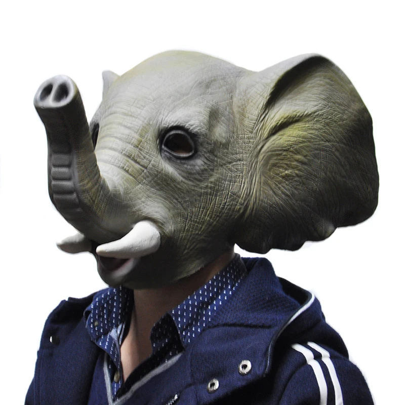 Halloween Mask Adult Animal Elephant Full Latex Party Masks Fancy Dress