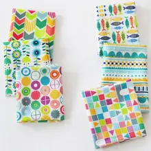 6 шт. 45 см* 45 см хлопковые занавески диванные подушки скатерти ручной работы детские геометрические рыбы печатных фабричное кружево