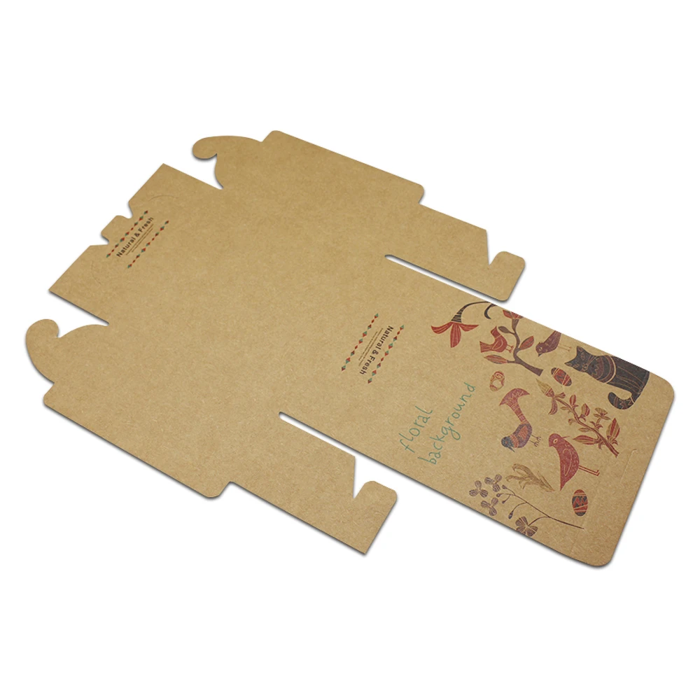 20pcs Kraft Paper Box Wedding Foldable Carton Box Packaging for Gifts Chocolate Holder Case Printed Handmade Soap Package Boxes