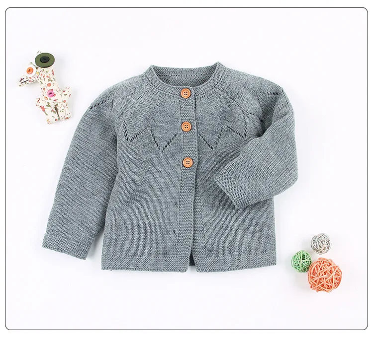 Весенне-осенний детский вязаный кардиган в полоску с длинными рукавами для маленьких девочек, Европейский милый свитер, куртка, Новорожденные малыши, верхняя одежда