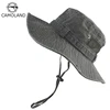 100% de los hombres de algodón sombreros de cubo de verano al aire libre Bob Panamá sombrero Safari lavado sombrero de Sol de protección UV pesca Boonie sombrero de los hombres de las mujeres ► Foto 1/6