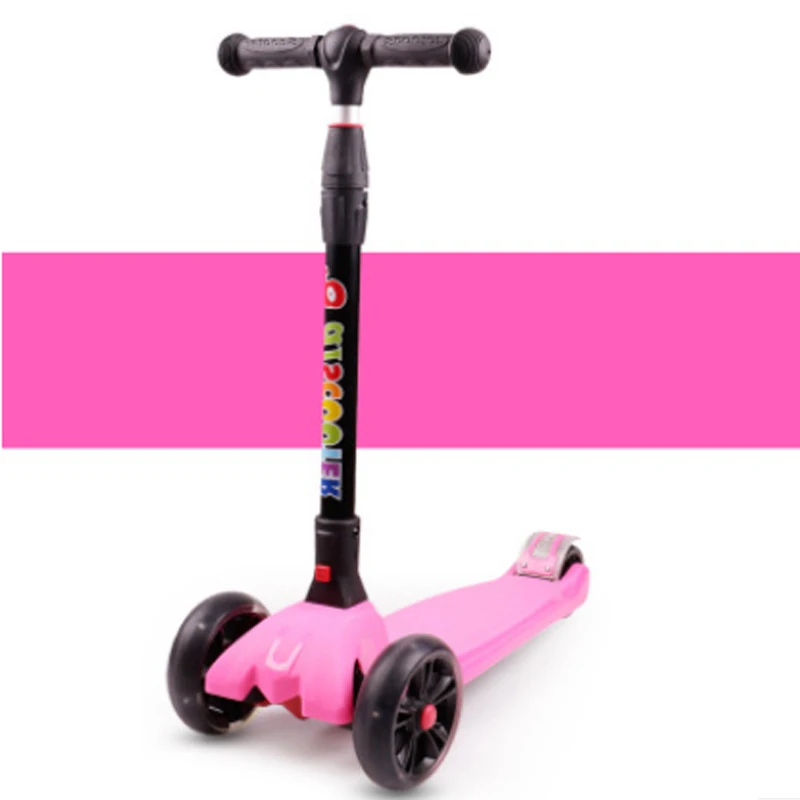 Детский однокнопочный самокат для ног, быстрый складной скутер с регулируемой высотой, алюминиевый Детский скейтборд для мальчиков и девочек, скутер