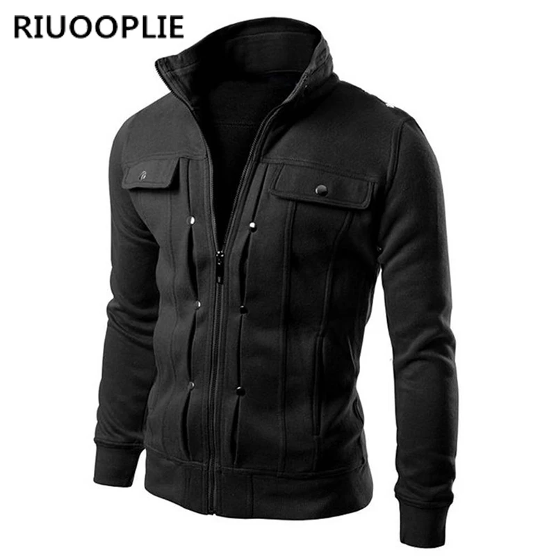 

RIUOOPLIE Men Winter Warm Zip Up Jacket Outwear Casual Slim Coat Top Sweatshirt