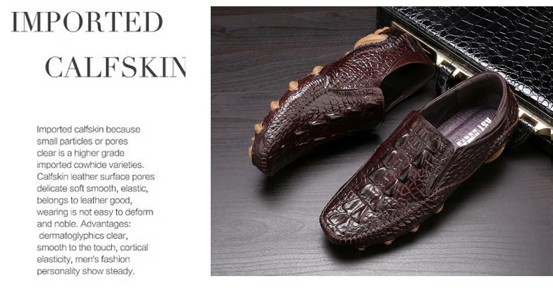 New Men's Octopus Leather Penny Loafers Crocodile Slip On Driving Shoes Mens Casual Shoes Moccasins Business Boat Shoes Branded (9)
