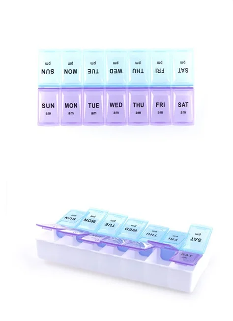 

Weekly Pill Box 7 Days Medicine Organizer Case Portable Compartments Pills Storage Box Holder Health Care