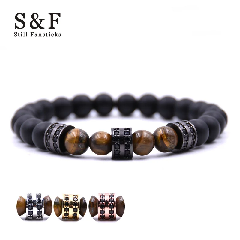 

Black Matte Stone Beads Bracelet Bracciali Jewelry Bracelets For Women Men Pulseira Masculina Feminina Bijoux Erkek Bileklik