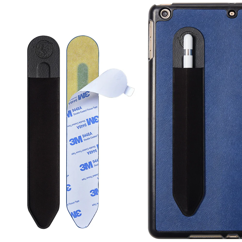 

Holder Sticker Leather Case For Apple Pencil Peel N Stick Elastic Stylus Pocket Touch Screen Pen Cover Tablet iPad Pencil Holder
