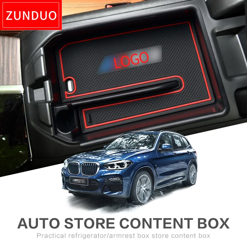 

ZUNDUO Car central armrest box For BMW X1 X3 1Series 2016 - 2019 F48 G01 2017 2018 Interior Organizer accessories storage