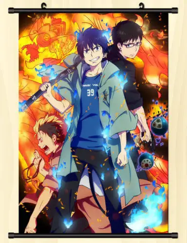 

Anime Poster Blue Exorcist Ao Wall Scroll Printed Painting Home Decor Japanese Cartoon Decoration Poster