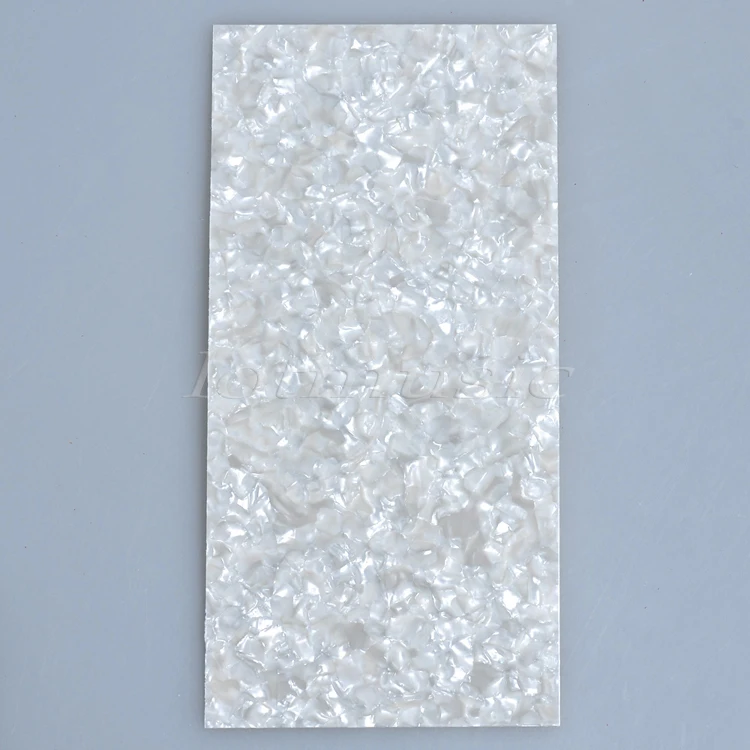 

White Pearl Celluloid Guitar Head Veneer Shell 1mm Thick