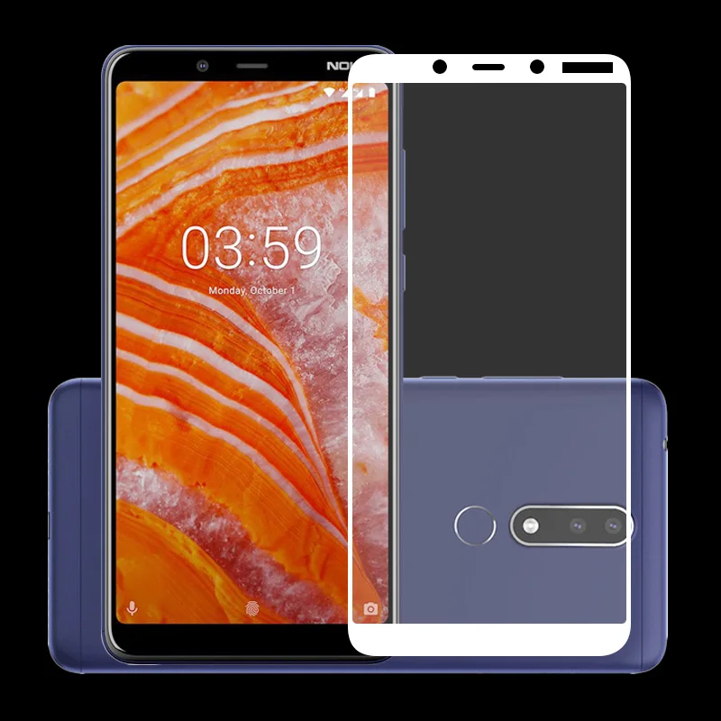 Защитные пленки с полным покрытием экрана для Nokia 3 1 Plus устойчивая к царапинам