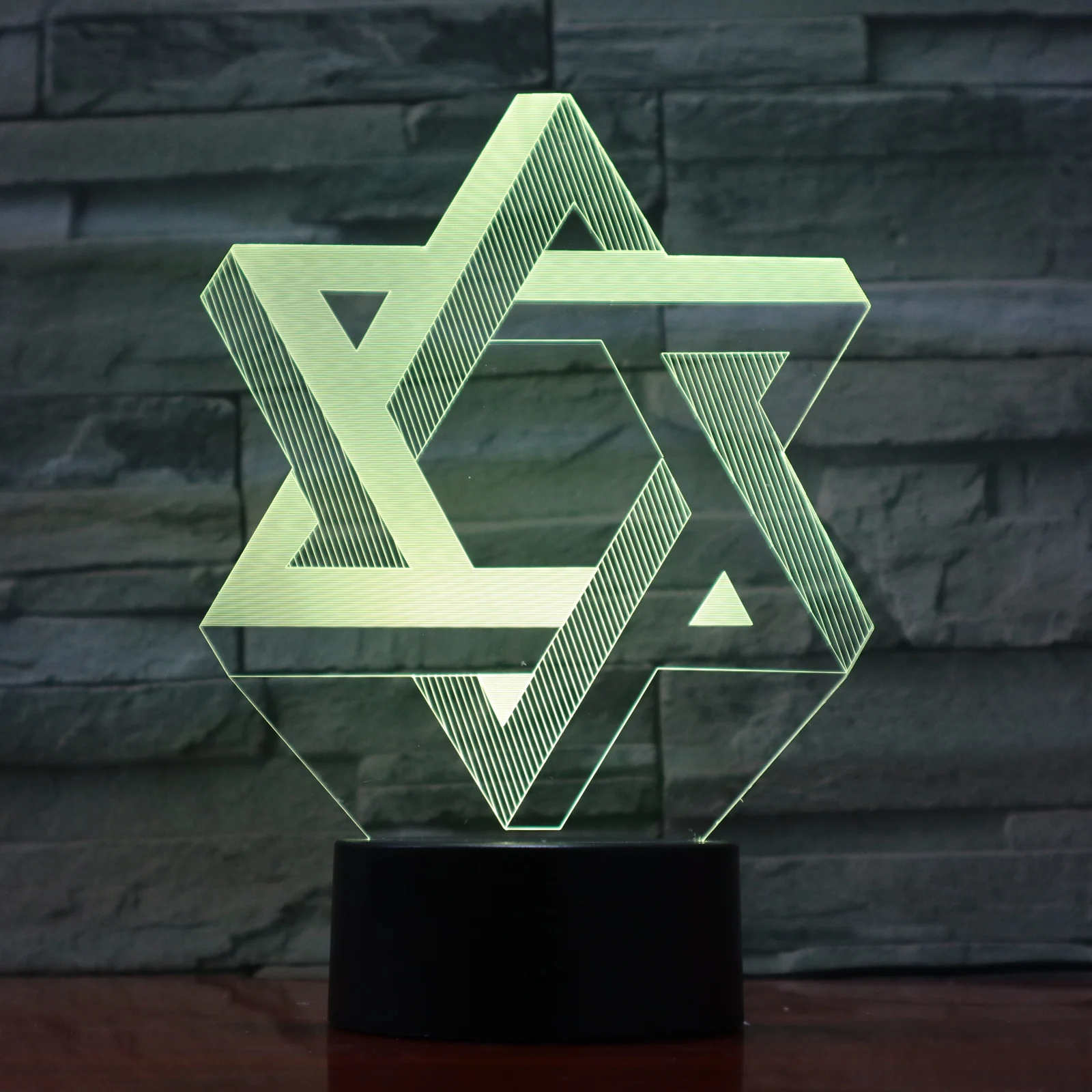 

Star of David Novelty Lights Home Decorative Atmosphere Lamp Child Kids Baby Nightlight Gift 3d Optical Led Night Light Lamp