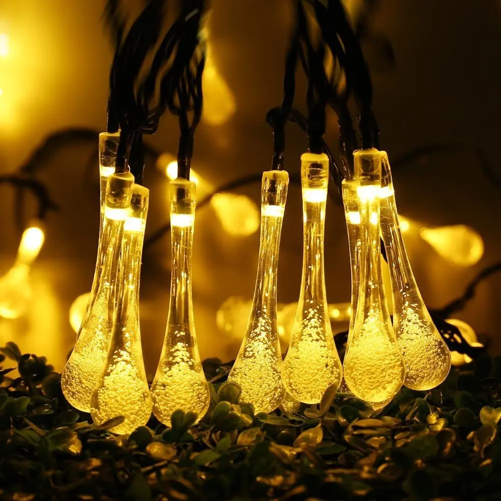 Solar Outdoor String Lights Water Drop 20led Ed Led Solar Outdoor String Lights Water Drop 20led Ed Led Garland Light Garden Christmas Fairy In From