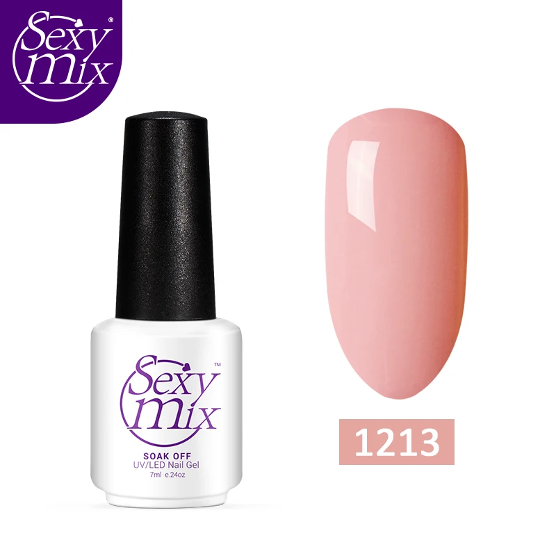 Sexymix 119 телесный цвет длительный УФ-гель для ногтей Высокое качество впитываемый гель-лаки для ногтей Дизайн ногтей салон эмаль - Цвет: 1213