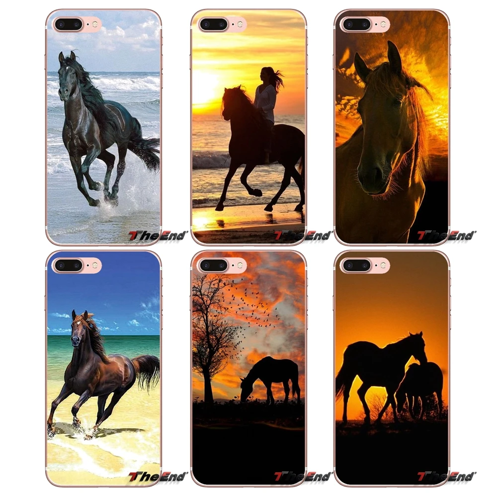 

TPU Shell Covers Horse Mountain Range Sunset For Huawei Honor 7X V10 6C V9 6A Play 9 Mate 10 Pro Y7 Y5 P8 P10 Lite Plus GR5 2017