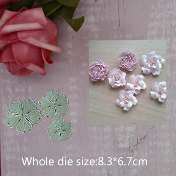 

8.3*6.7cm 3pcs flower decoration 2019 new metal cutting dies for DIY Scrapbooking stencil Decorative Embossing template dies