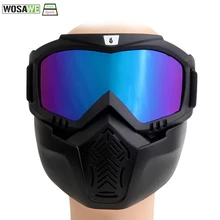 WOLFBIKE Men Women Windproof Snowboard Goggles Ski Glasses Motocross Glass with Face Mask Protection Gear UV protection