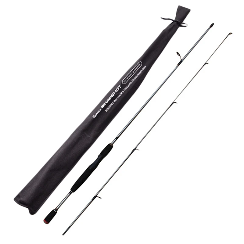1,8 м 2 сегментов Спиннинг/Литье M Мощность линия Wt.6-15Lb приманка Wt.1/8-3/4 Oz приманка рыболовной удочки - Цвет: Черный