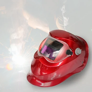 

HOT-2018 New Pro Solar Welder Mask Auto-Darkening Welding Helmet irregular Red