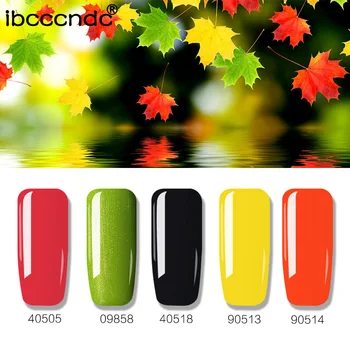 

Ibcccndc 10ML UV Gel Nail Polish 5pcs/lot Soak Off Nail Polish Pure Color Manicure DIY Gel Varnish Nail Art Lacquer