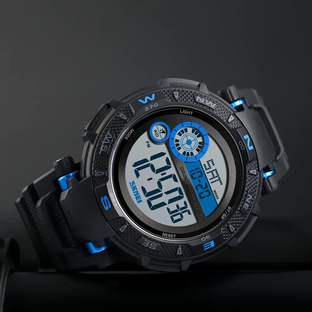 

SKMEI Digital Watch Men Outdoor Sport Watch Brand Fashion Men Watches 50M Waterproof Countdown Male Wristwatch montre homme