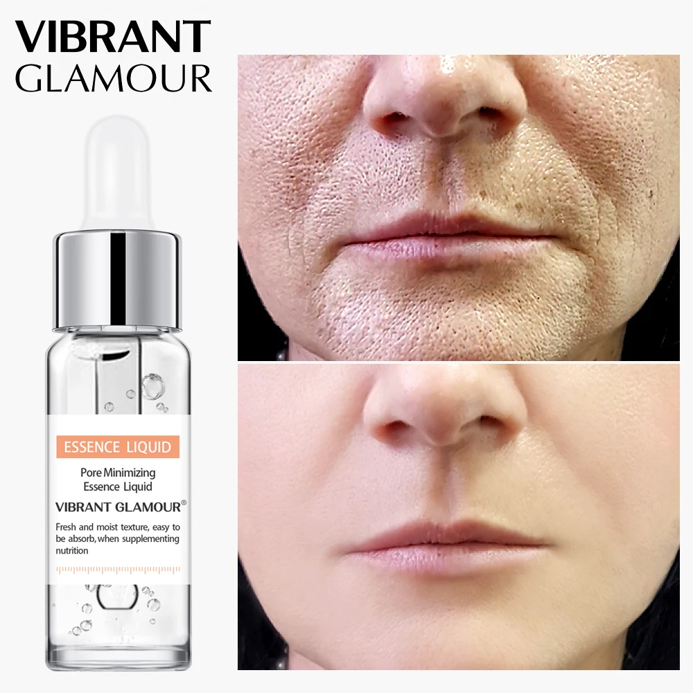 

VIBRANT GLAMOUR Shrink Pores Face Serum Whitening Hyaluronic Acid Liquid Moisturizing Face Essence Plant Skin Care Anti Wrinkle
