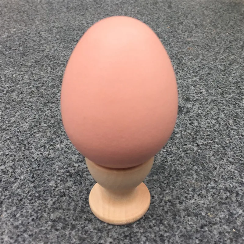 1:1 моделирование Деревянное яйцо DIY Ручная роспись каракули пасхальное яйцо игровой дом игрушка ролевые игры игрушки погремушка для детей - Цвет: Pink Egg No Tray