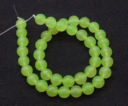 Свободные шарики желтый зеленый нефрит Круглый 10 мм для изготовления ювелирных изделий ожерелье 14 inch fppj оптом