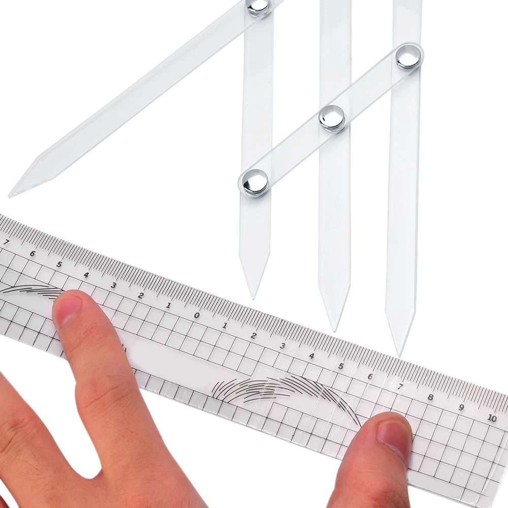 

ATOMUS 1pcs Makeup Permanent Eyebrow Plastic Calipers Triangle Ratio Divide Eye Brow Ruler Stencils Measure tool