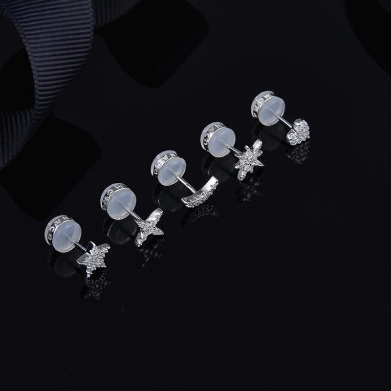 

Combination Mix Earrings S925 Sterling Silver Inlaid Zircon Fashion Jewelry Fits APM Monaco Jewelry with Women Party Gifts