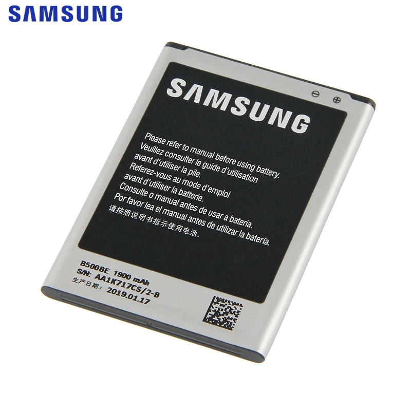 Оригинальная батарея samsung B500BE B500AE для samsung GALAXY S4 мини I9190 I9192 I9195 I9198 S4Mini Батарея 3 шпильки 1900 мА-ч